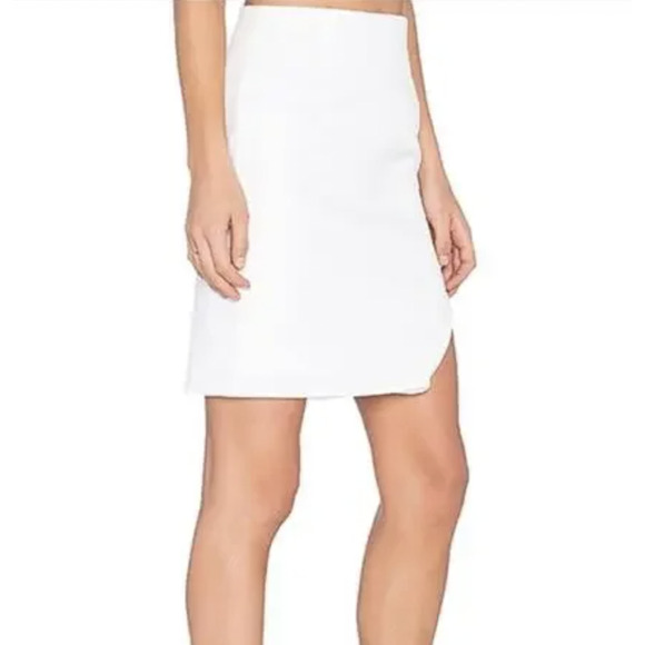 REVOLVE NBD Skirt Women X Small White Glam Cutout Straight Solid Zip Pencil Mini - Picture 3 of 9